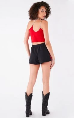 FURST OF A KIND VINTAGE ONE SHOULDER DOUBLE CHAIN SHORT SET VINTAGE CHAINS 7 FURST OF A KIND VINTAGE ONE SHOULDER DOUBLE CHAIN SHORT SET VINTAGE CHAINS