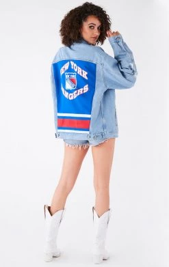 FURST OF A KIND VINTAGE GRAPHIC BACK INSERT DENIM JACKET