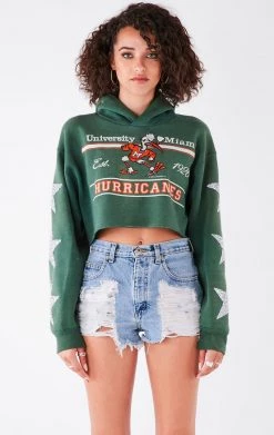 FURST OF A KIND VINTAGE STAR PATCH CROPPED HOODIE VINTAGE COLLEGE