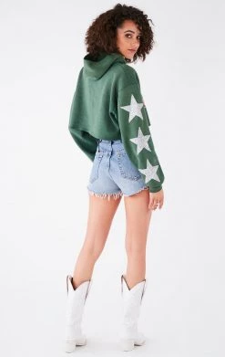FURST OF A KIND VINTAGE STAR PATCH CROPPED HOODIE VINTAGE COLLEGE