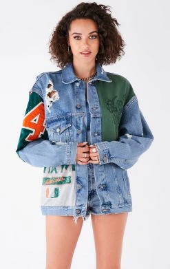 FURST OF A KIND VINTAGE SPLICED PATCHWORK DENIM JACKET