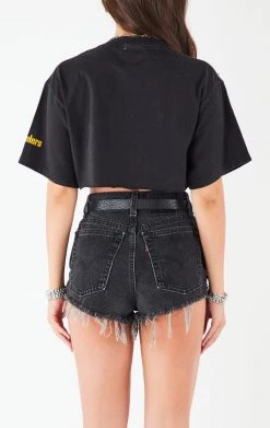 FURST OF A KIND VINTAGE NFL VINTAGE MULTI STUD CROPPED TEE 7 FURST OF A KIND VINTAGE NFL VINTAGE MULTI STUD CROPPED TEE