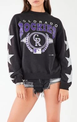 FURST OF A KIND VINTAGE SPORTS VINTAGE SILVER STAR PATCH SWEATSHIRT