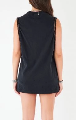 FURST OF A KIND VINTAGE CHAIN TRIM SLEEVELESS TEE