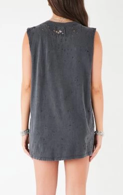 FURST OF A KIND VINTAGE CURVED SAFETY PIN SLEEVELESS TEE VINTAGE PINS 7 FURST OF A KIND VINTAGE CURVED SAFETY PIN SLEEVELESS TEE VINTAGE PINS