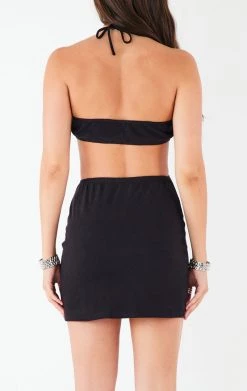 FURST OF A KIND VINTAGE CUT OUT HALTER DRESS