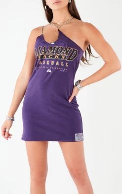 FURST OF A KIND VINTAGE CHAINS VINTAGE ONE SHOULDER DOUBLE CHAIN STRAP DRESS