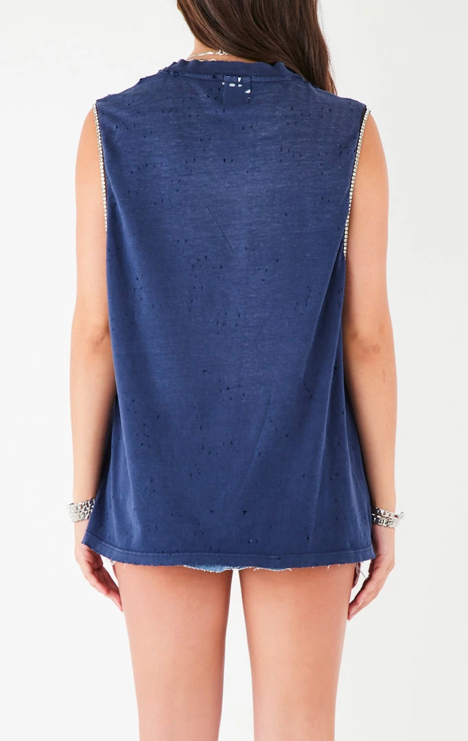 FURST OF A KIND VINTAGE RHINESTONE TRIM SLEEVELESS TEE 6 FURST OF A KIND VINTAGE RHINESTONE TRIM SLEEVELESS TEE