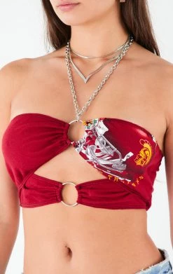 FURST OF A KIND VINTAGE CUT OUT CHAIN HALTER TOP