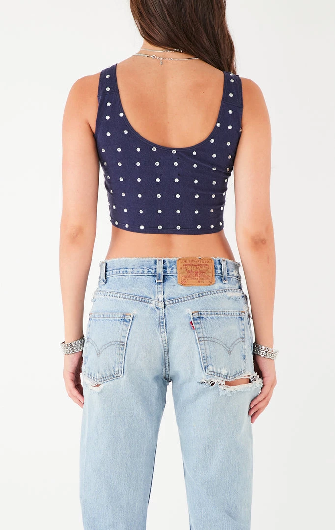 FURST OF A KIND VINTAGE ALLOVER RHINESTONE TANK 5 FURST OF A KIND VINTAGE ALLOVER RHINESTONE TANK