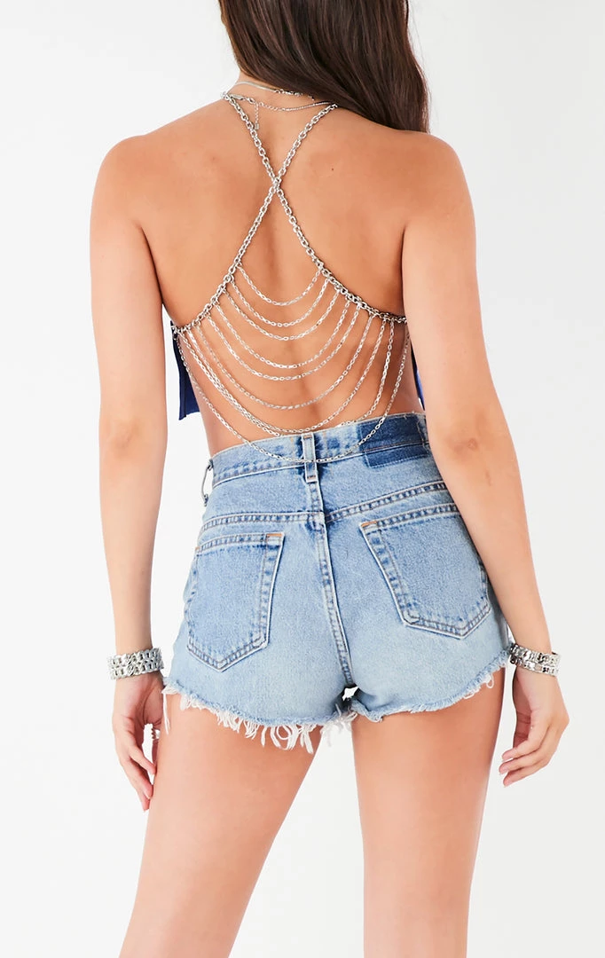 FURST OF A KIND VINTAGE HALTER NECK WATERFALL CHAIN BACK TOP VINTAGE CHAINS 4 FURST OF A KIND VINTAGE HALTER NECK WATERFALL CHAIN BACK TOP VINTAGE CHAINS