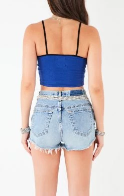 FURST OF A KIND VINTAGE RHINESTONE FRINGE TANK