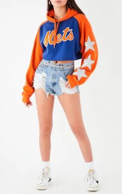 FURST OF A KIND VINTAGE STAR PATCH CROPPED HOODIE