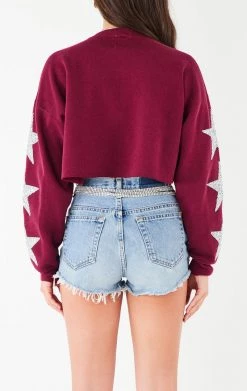 FURST OF A KIND VINTAGE STAR PATCH CROPPED SWEATSHIRT VINTAGE COLLEGE 7 FURST OF A KIND VINTAGE STAR PATCH CROPPED SWEATSHIRT VINTAGE COLLEGE