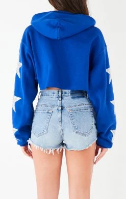 FURST OF A KIND VINTAGE STAR PATCH CROPPED HOODIE VINTAGE COLLEGE