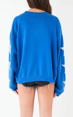 FURST OF A KIND VINTAGE SPORTS VINTAGE SILVER STAR PATCH SWEATSHIRT