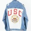 FURST OF A KIND VINTAGE GRAPHIC BACK INSERT DENIM JACKET VINTAGE DENIM JACKETS