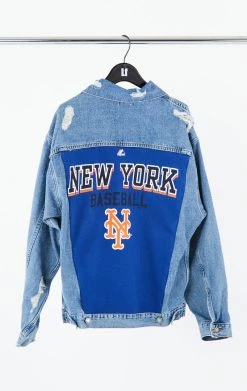 FURST OF A KIND VINTAGE DENIM JACKETS VINTAGE GRAPHIC BACK INSERT DENIM JACKET