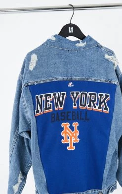 FURST OF A KIND VINTAGE DENIM JACKETS VINTAGE GRAPHIC BACK INSERT DENIM JACKET