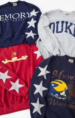 FURST OF A KIND VINTAGE SILVER STAR PATCH SWEATSHIRT VINTAGE COLLEGE