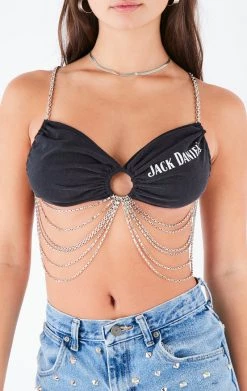 FURST OF A KIND VINTAGE CHAINS VINTAGE WATERFALL CHAIN BRA TOP