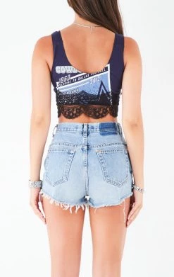 FURST OF A KIND VINTAGE LACE TRIM TANK