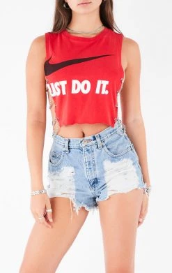 FURST OF A KIND VINTAGE CHAIN SIDE SLEEVELESS CROPPED TEE FESTIVAL