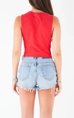 FURST OF A KIND VINTAGE CHAIN SIDE SLEEVELESS CROPPED TEE FESTIVAL