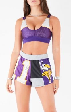 FURST OF A KIND VINTAGE NFL VINTAGE SPLICED PATCHWORK TANK AND SHORT SET