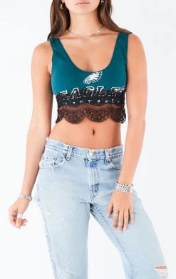 FURST OF A KIND VINTAGE LACE TRIM TANK