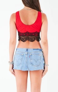 FURST OF A KIND VINTAGE LACE TRIM TANK VINTAGE SPORTS