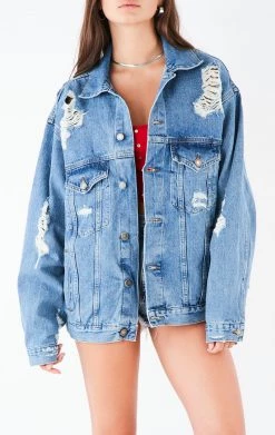 FURST OF A KIND VINTAGE DENIM JACKETS VINTAGE GRAPHIC BACK INSERT DENIM JACKET