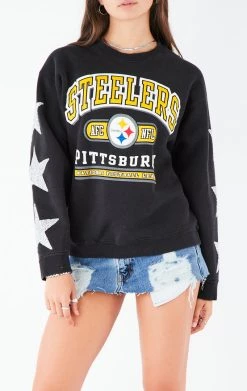 FURST OF A KIND VINTAGE NFL VINTAGE SILVER STAR PATCH SWEATSHIRT