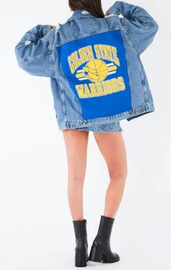 FURST OF A KIND VINTAGE GRAPHIC BACK INSERT DENIM JACKET VINTAGE DENIM JACKETS