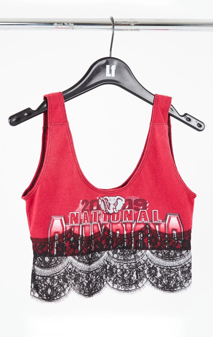 FURST OF A KIND VINTAGE LACE TRIM TANK VINTAGE COLLEGE 7 FURST OF A KIND VINTAGE LACE TRIM TANK VINTAGE COLLEGE