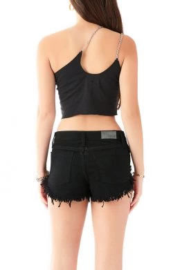 FURST OF A KIND VINTAGE ONE SHOULDER DOUBLE CHAIN STRAP TANK