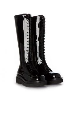 JEFFREY CAMPBELL DIABOL KNEE HIGH COMBAT BOOT SALE