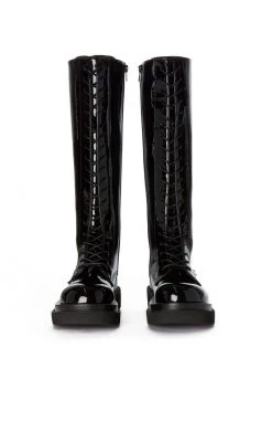 JEFFREY CAMPBELL DIABOL KNEE HIGH COMBAT BOOT SALE