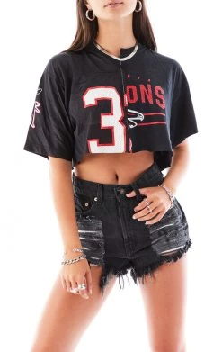 FURST OF A KIND VINTAGE SPLICED CROPPED JERSEY TEE