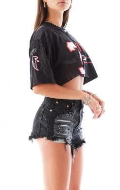 FURST OF A KIND VINTAGE SPLICED CROPPED JERSEY TEE