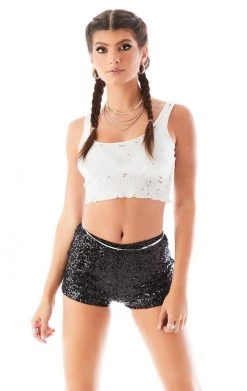 ONLY HEARTS SHINE ON SEQUIN HOT PANTS VINTAGE NFL