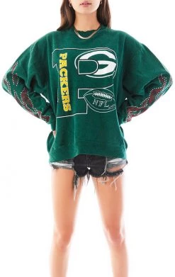 FURST OF A KIND SALE VINTAGE RED RHINESTONE FLAME SWEATSHIRT