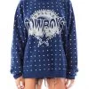 FURST OF A KIND VINTAGE ALLOVER RHINESTONE SWEATSHIRT