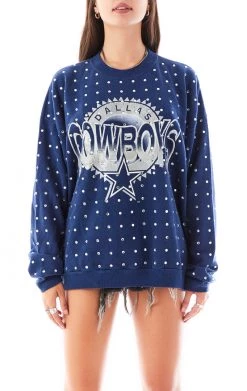 FURST OF A KIND VINTAGE ALLOVER RHINESTONE SWEATSHIRT