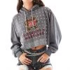 FURST OF A KIND SALE VINTAGE RHINESTONE CROPPED HOODIE