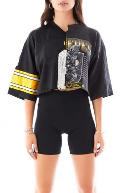 FURST OF A KIND SALE VINTAGE SPLICED JERSEY CROPPED SWEATSHIRT