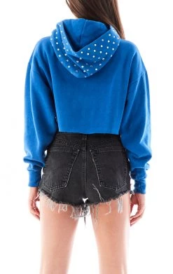 FURST OF A KIND SALE VINTAGE RHINESTONE CROPPED HOODIE