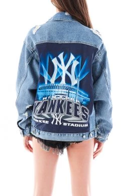 FURST OF A KIND VINTAGE GRAPHIC BACK INSERT DENIM JACKET