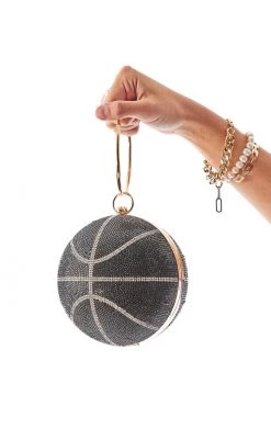 LOVE, MAR RHINESTONE BASKETBALL PURSE VINTAGE SPORTS