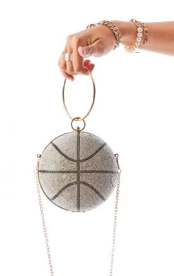 LOVE, MAR RHINESTONE BASKETBALL PURSE